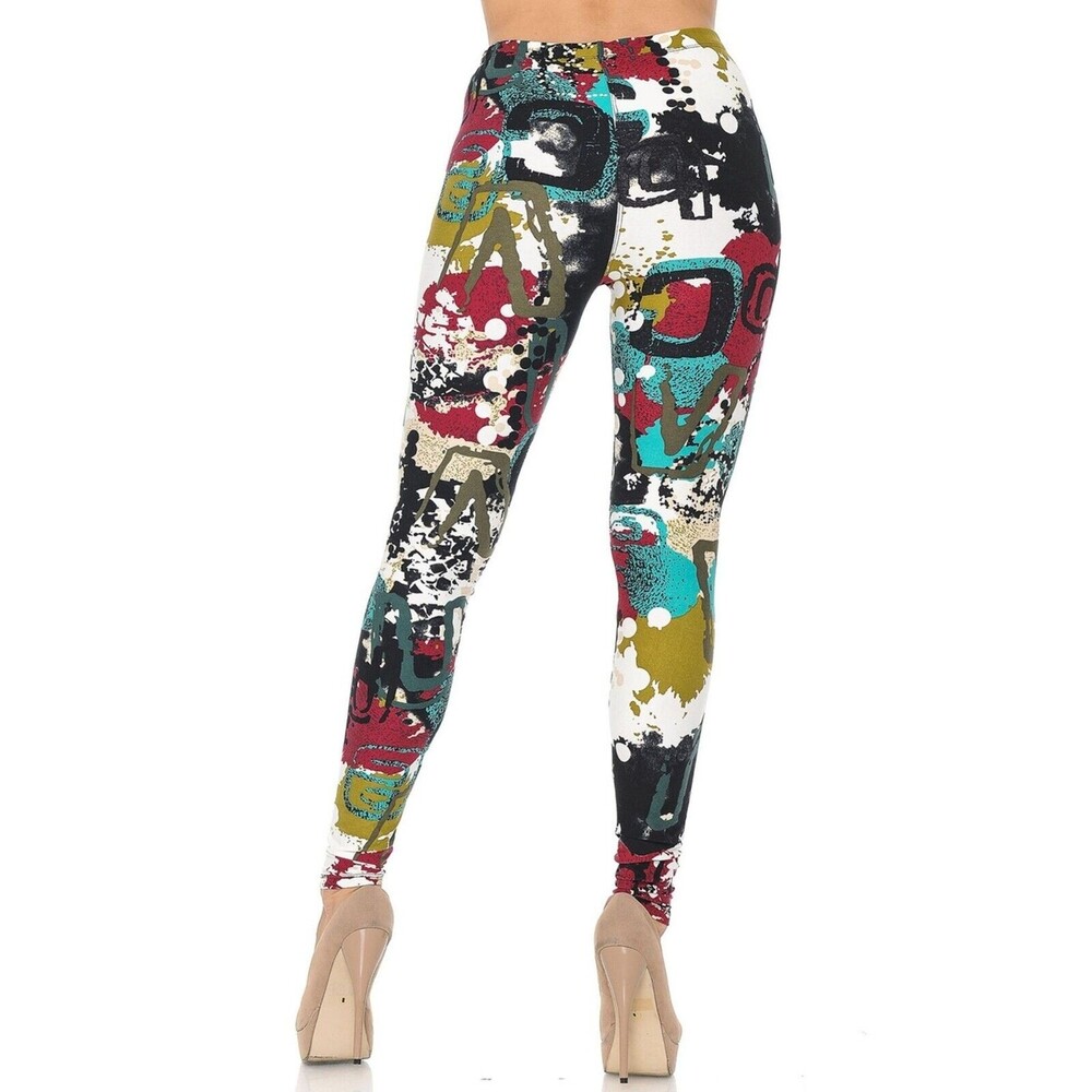 Reg One Size Womens Juniors Buttery Soft Aurora Borealis Leggings - Picture 7 of 9